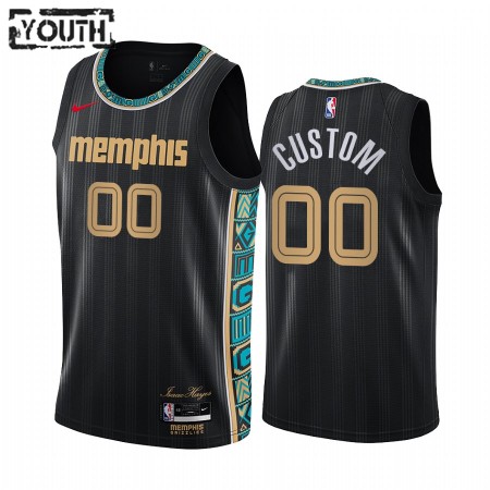 Kinder NBA Memphis Grizzlies Trikot Benutzerdefinierte 2020-21 City Edition Swingman